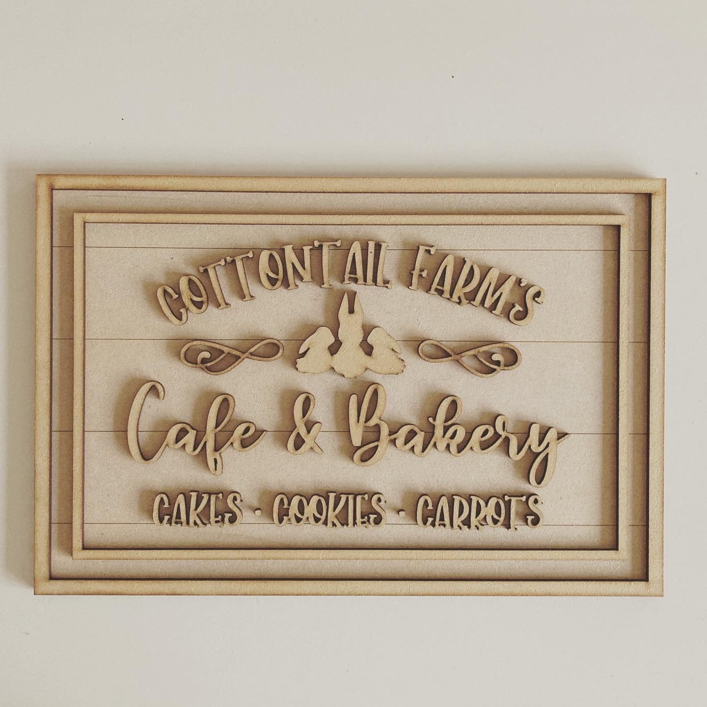 30cm Cottontail Farm Cafe & Bakery Sign