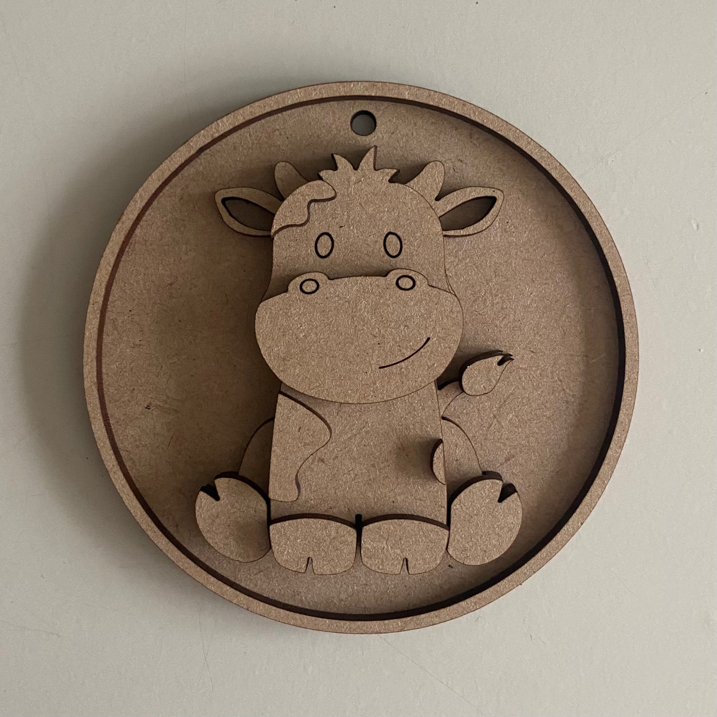 10cm Cow Round Bauble