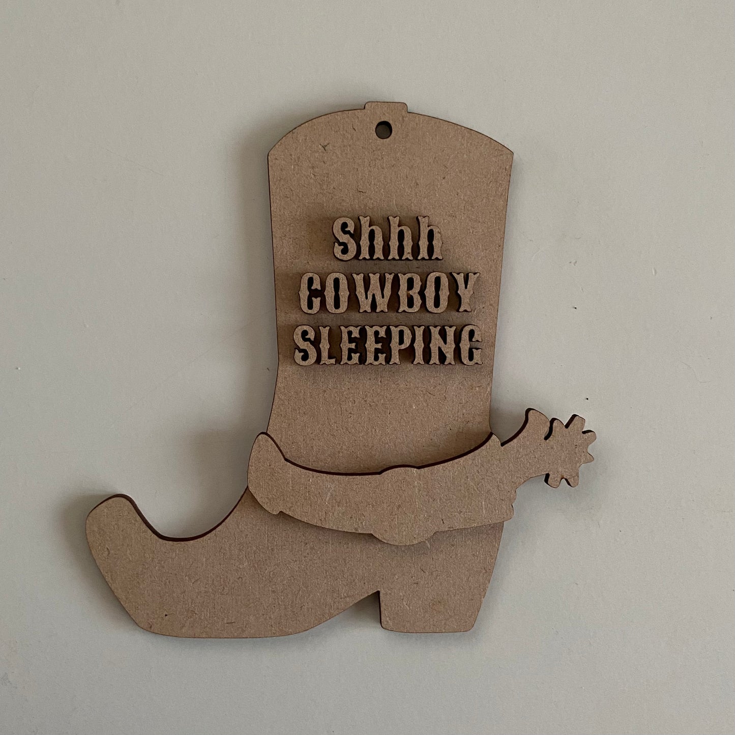 15cm Shhh Cowboy Sleeping Cowboy Boot Decoration