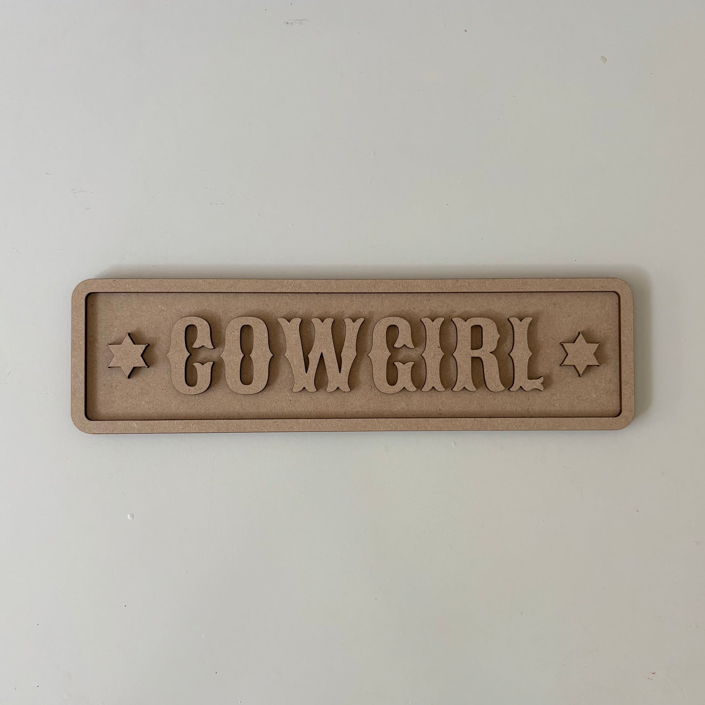30cm Cowgirl Sign