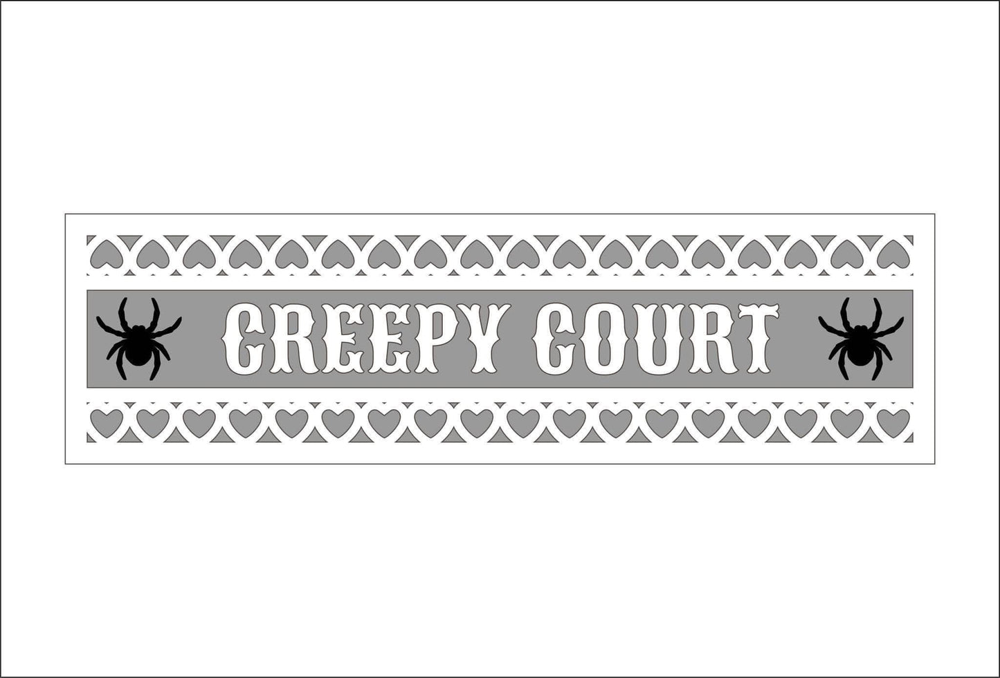 30cm Creepy Court Street Sign