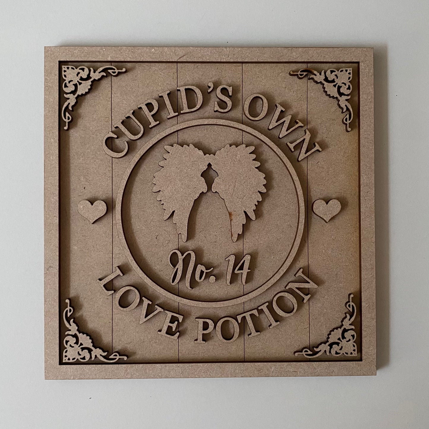19cm Cupid's Own Love Potion Square Sign