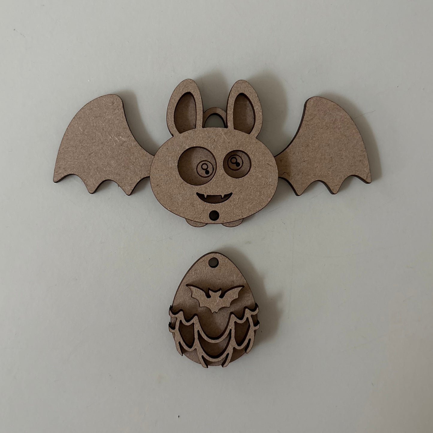 12.5cm Bat & Easter Egg Dangly Decoration