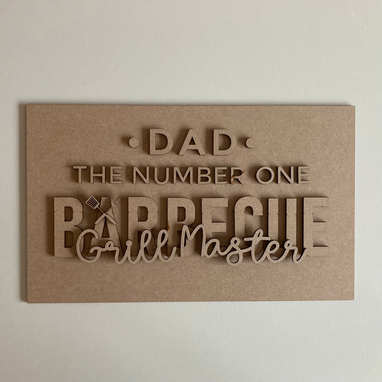 30cm Dad Number One Barbecue Grill Master