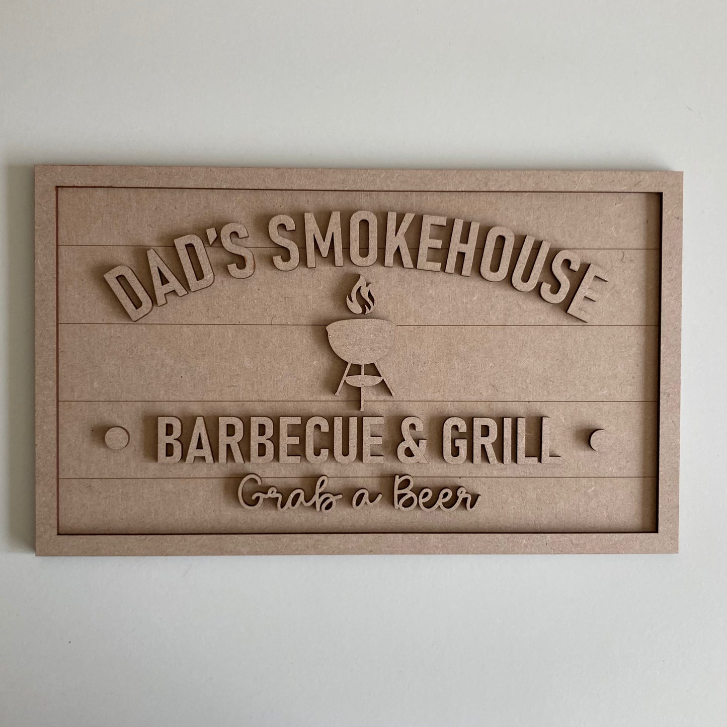 30cm Dad's Smokehouse Sign