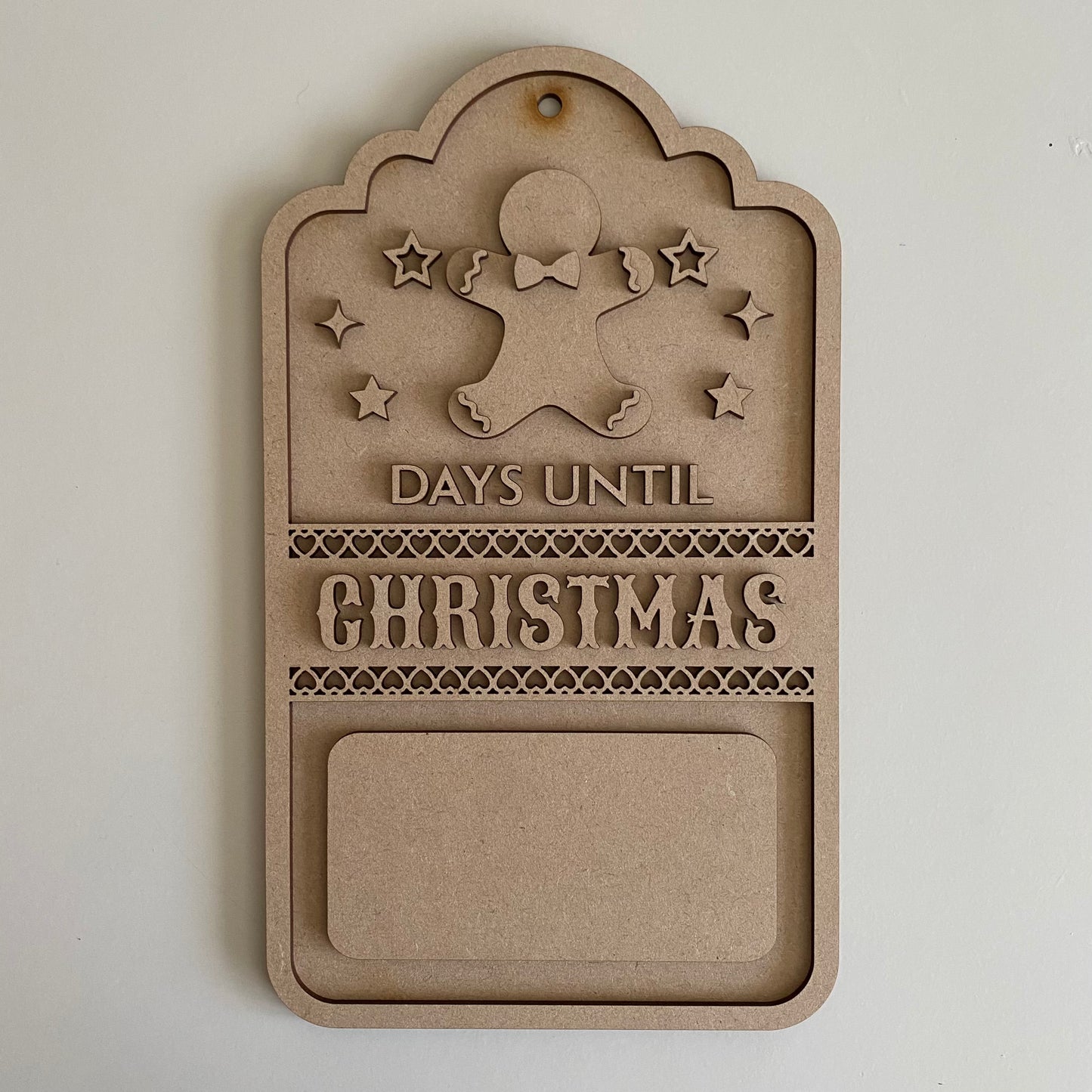 30cm Days Until Christmas Gingerbread Man Tag