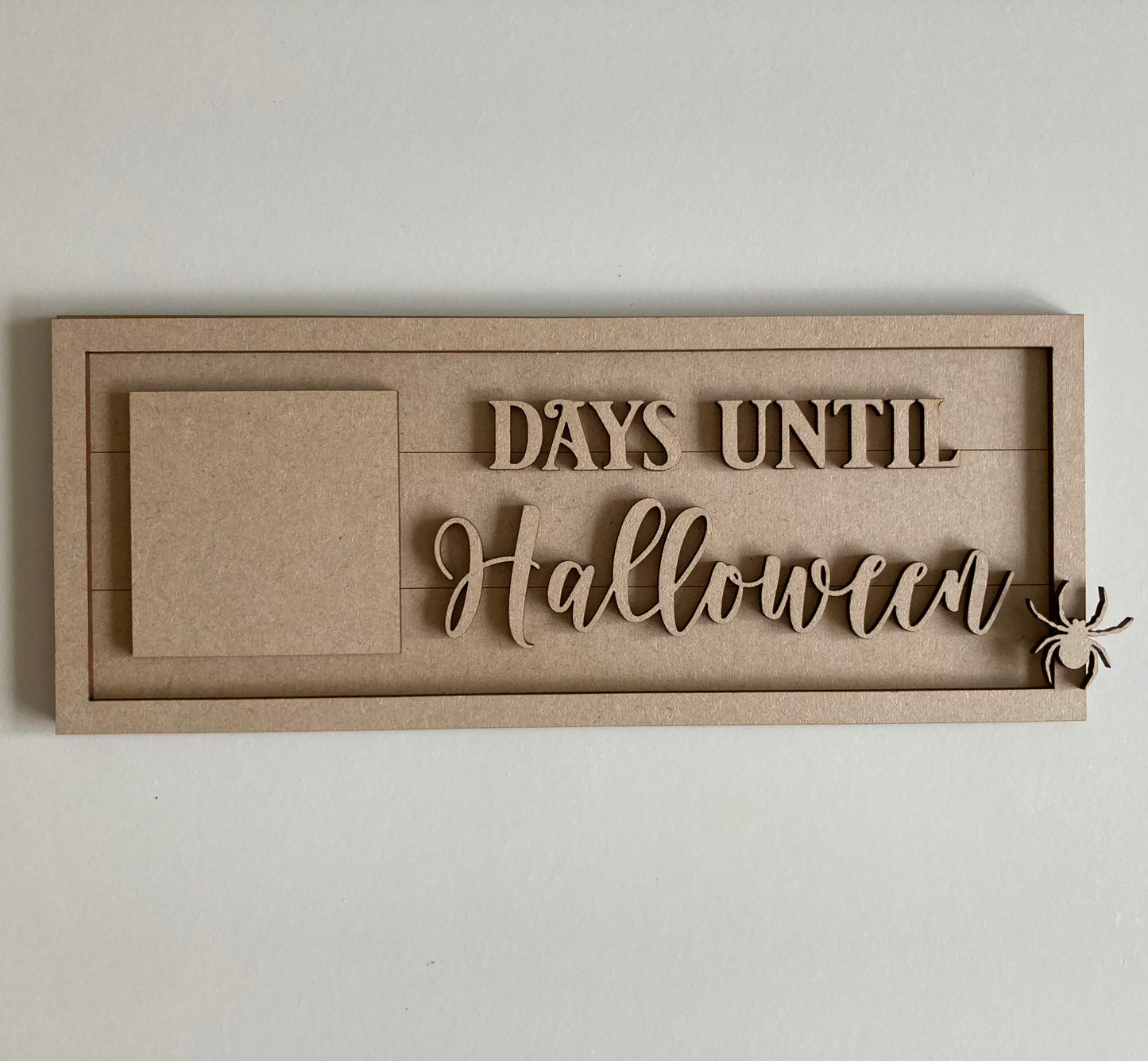30cm Days Until Halloween Rectangle Sign