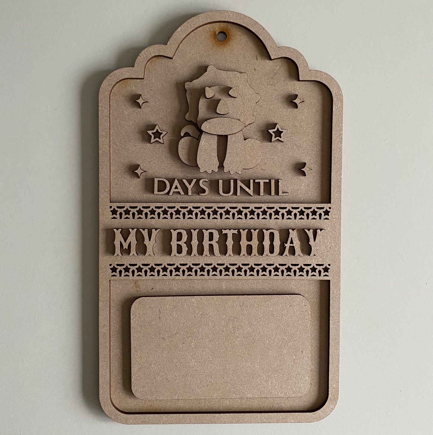 30cm Days Until My Birthday Dinosaur Tag