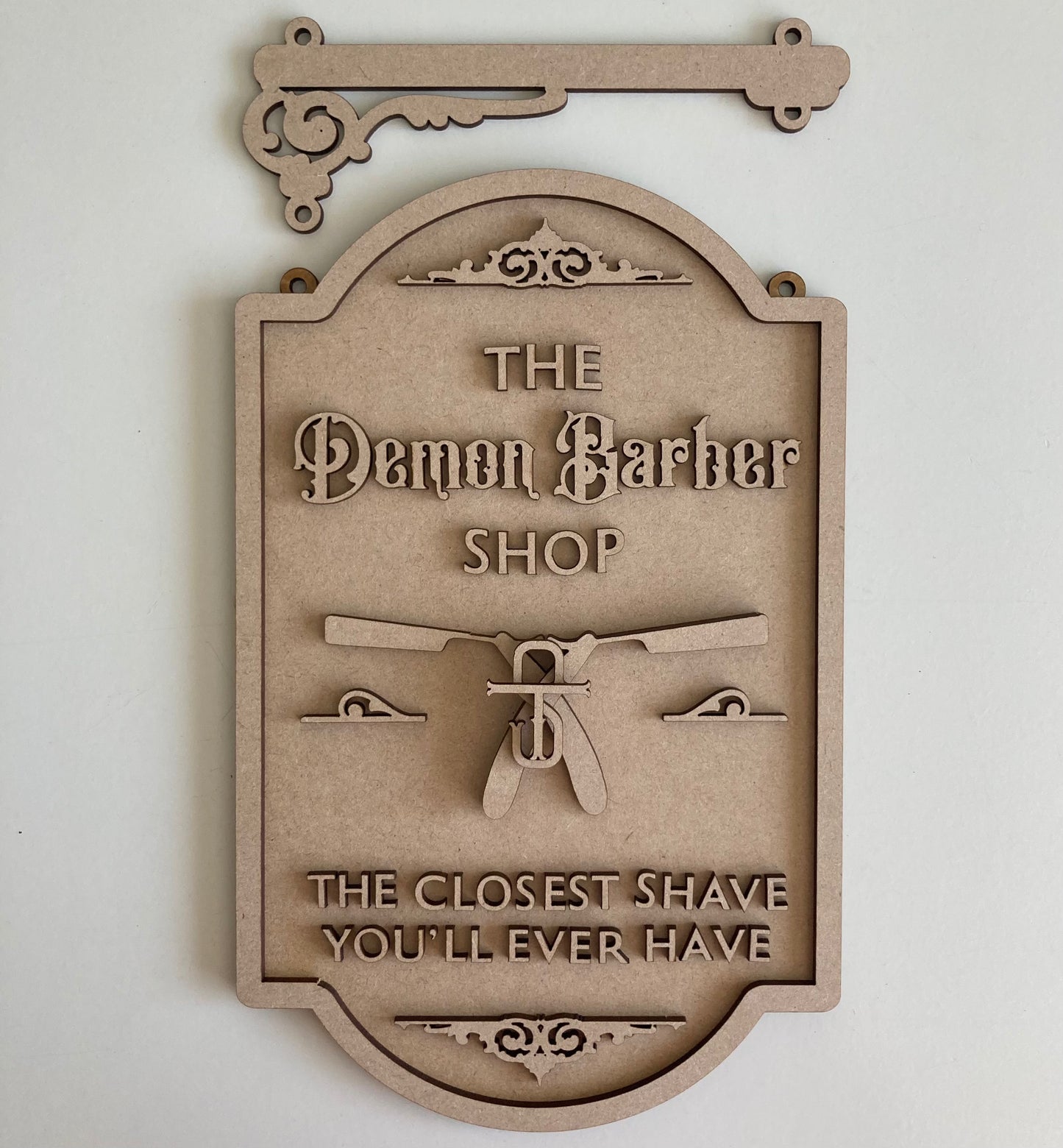 25cm The Demon Barber Shop Sign