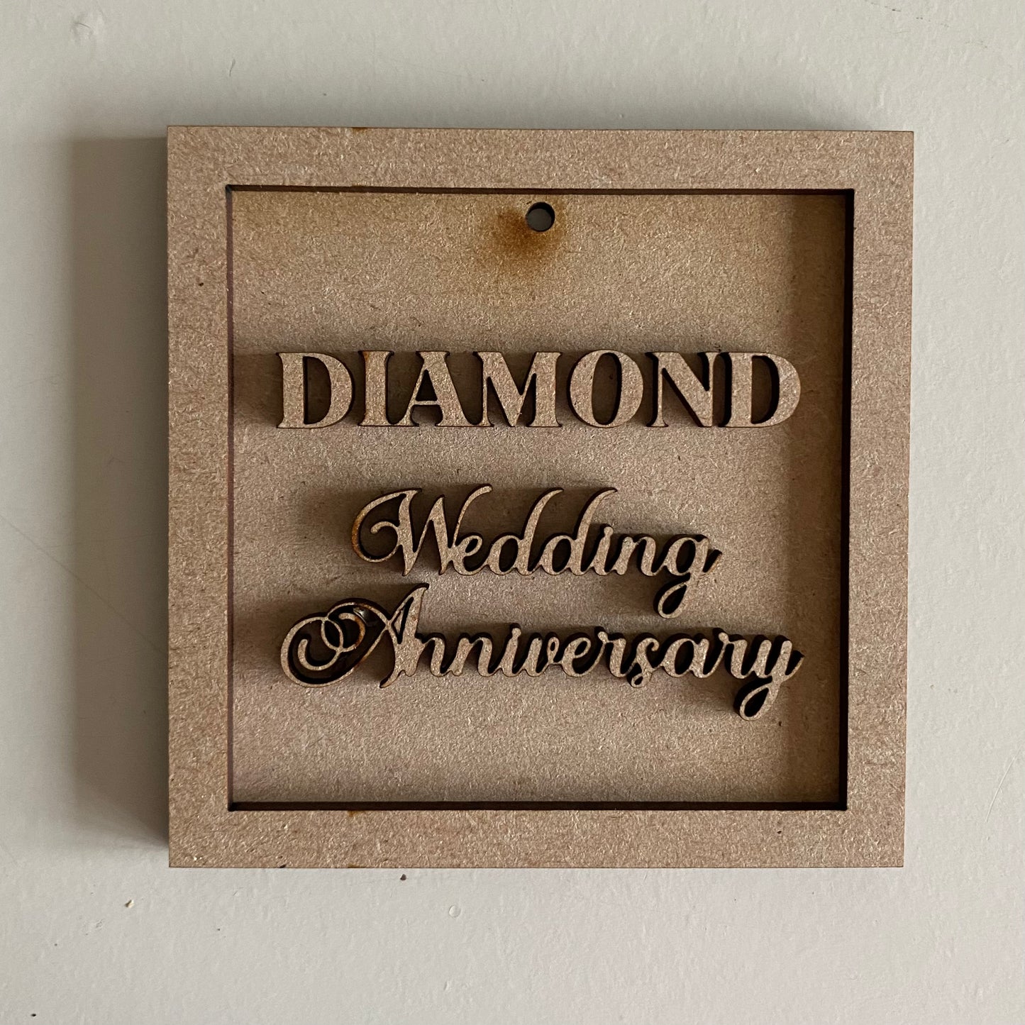 Diamond Wedding Anniversary Mini Frame