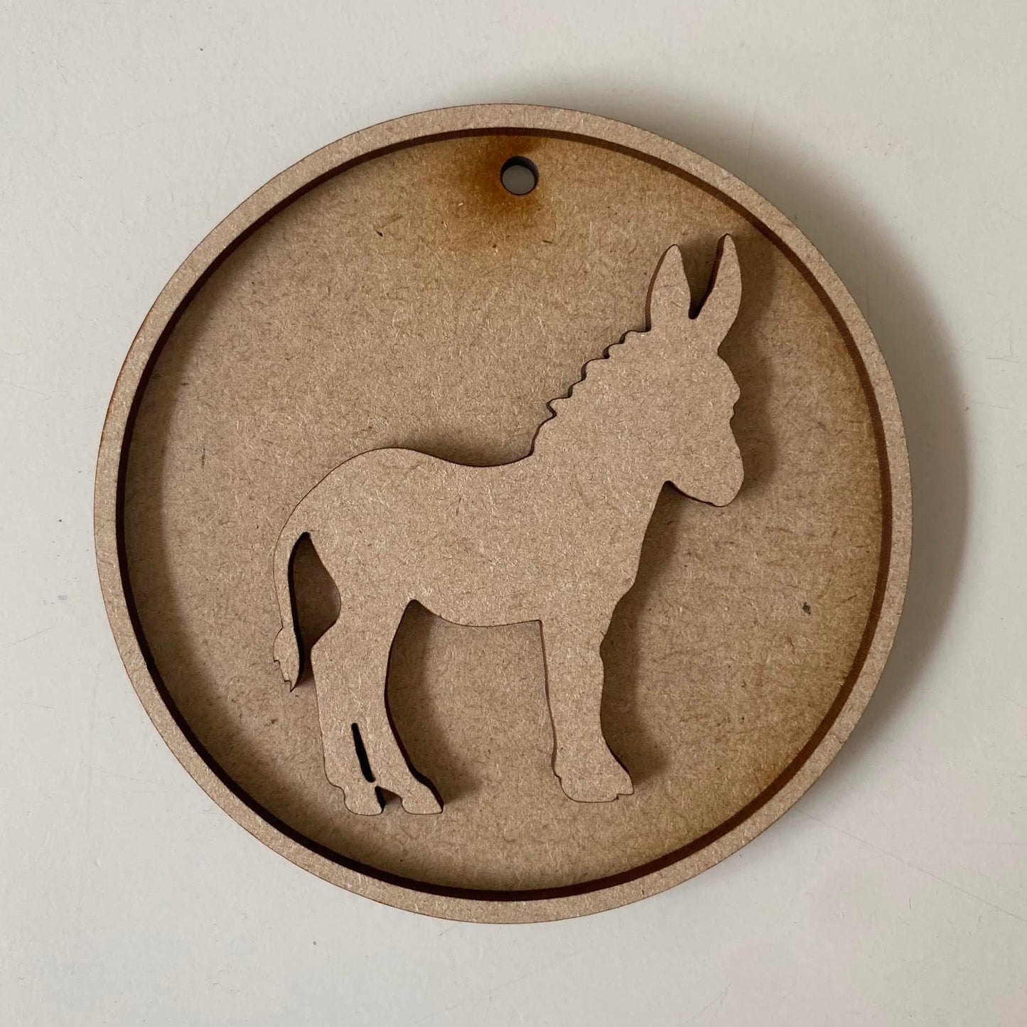 10cm Donkey Round Bauble