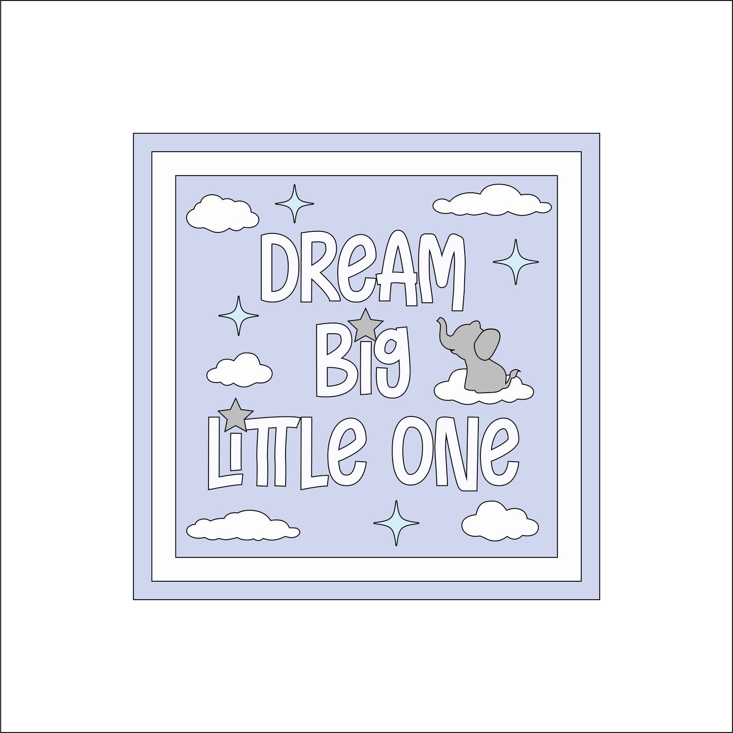 19cm Dream Big Little One Sign