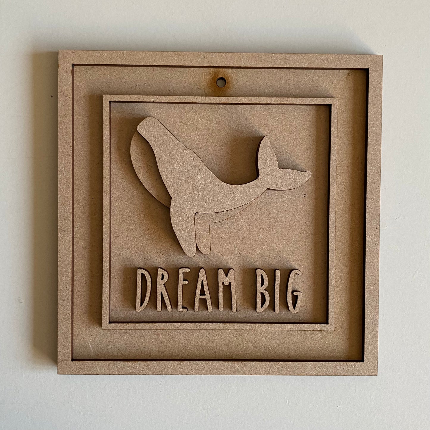 15cm Dream Big Whale Sign