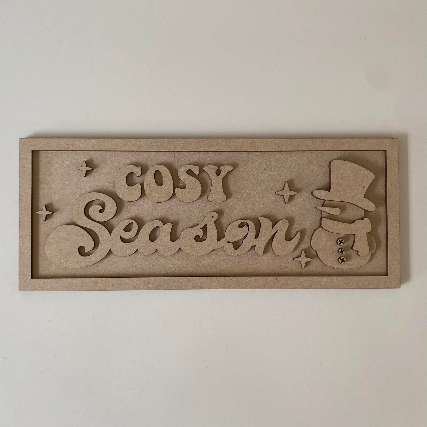 30cm Cosy Season Snowman Sign