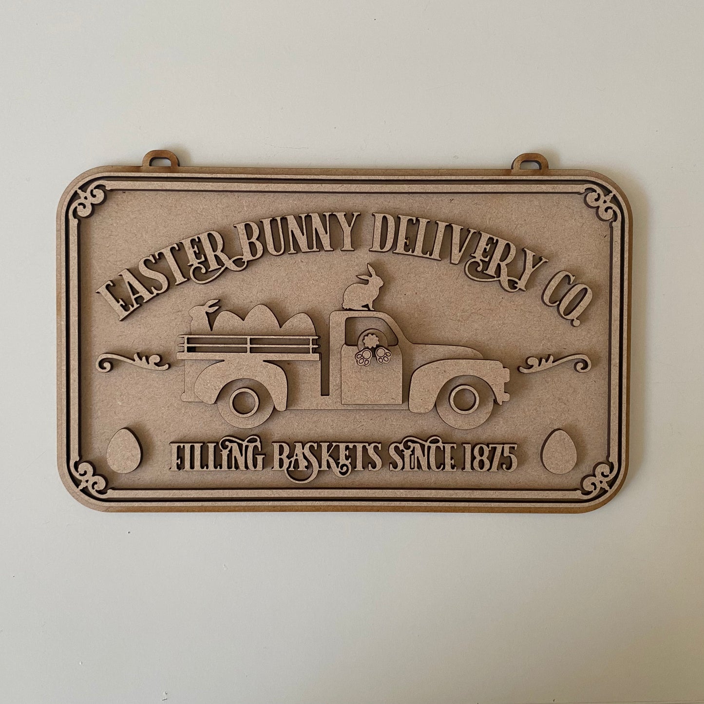 25cm Bunny Delivery Co Sign