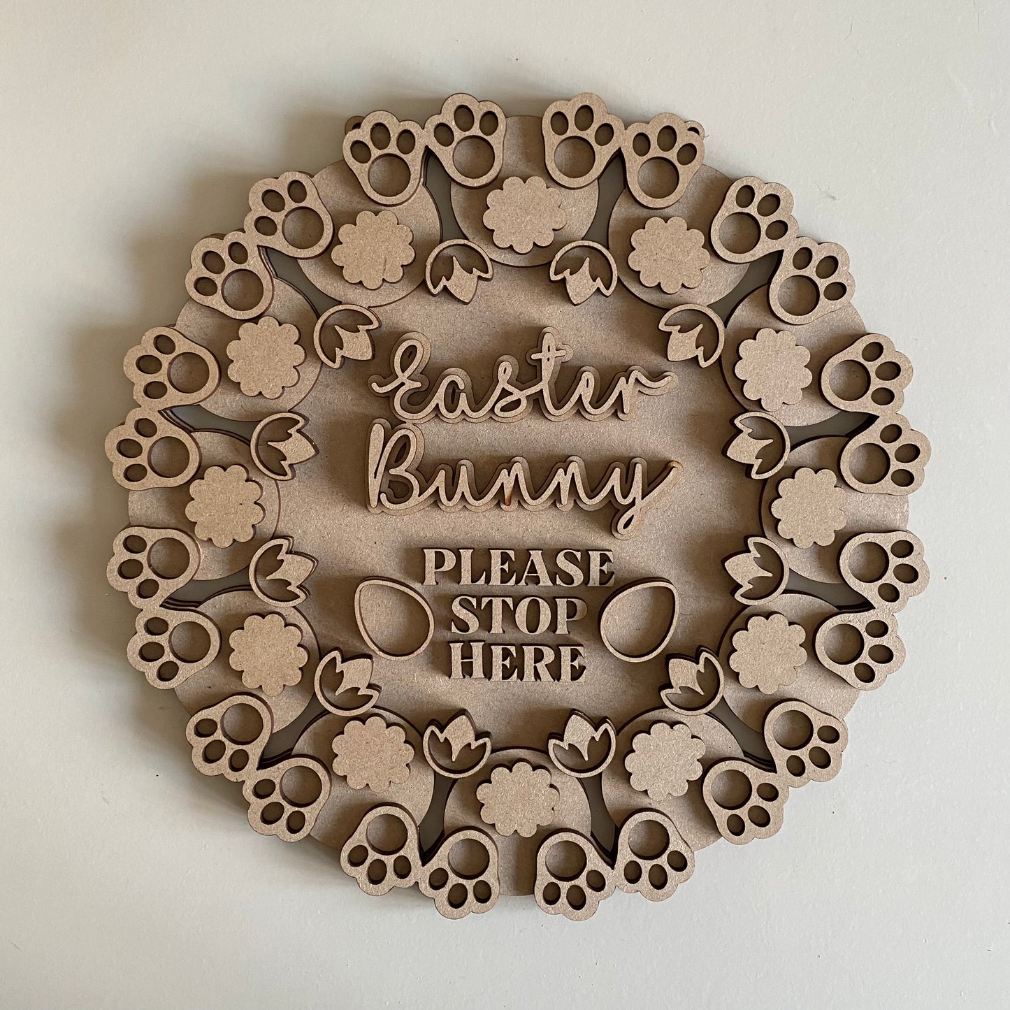 30cm Easter Bunny Please Stop Here Bunny Bottoms Wreath