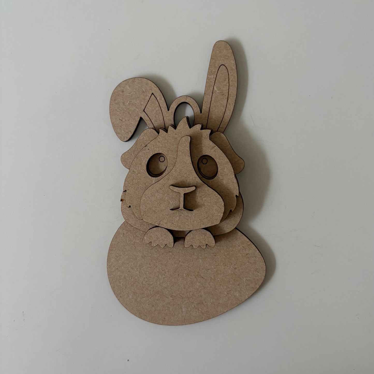 14cm Guinea Pig With Bunny Ears & Easter Egg Decoration