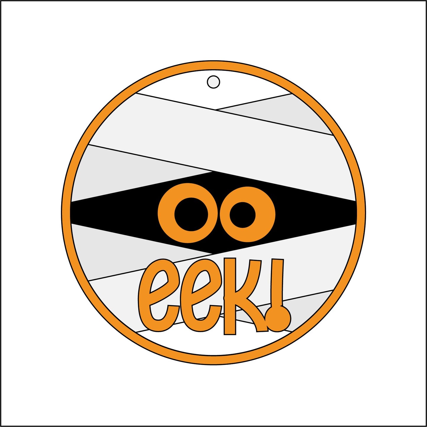 10cm EEK Mummy Round Bauble