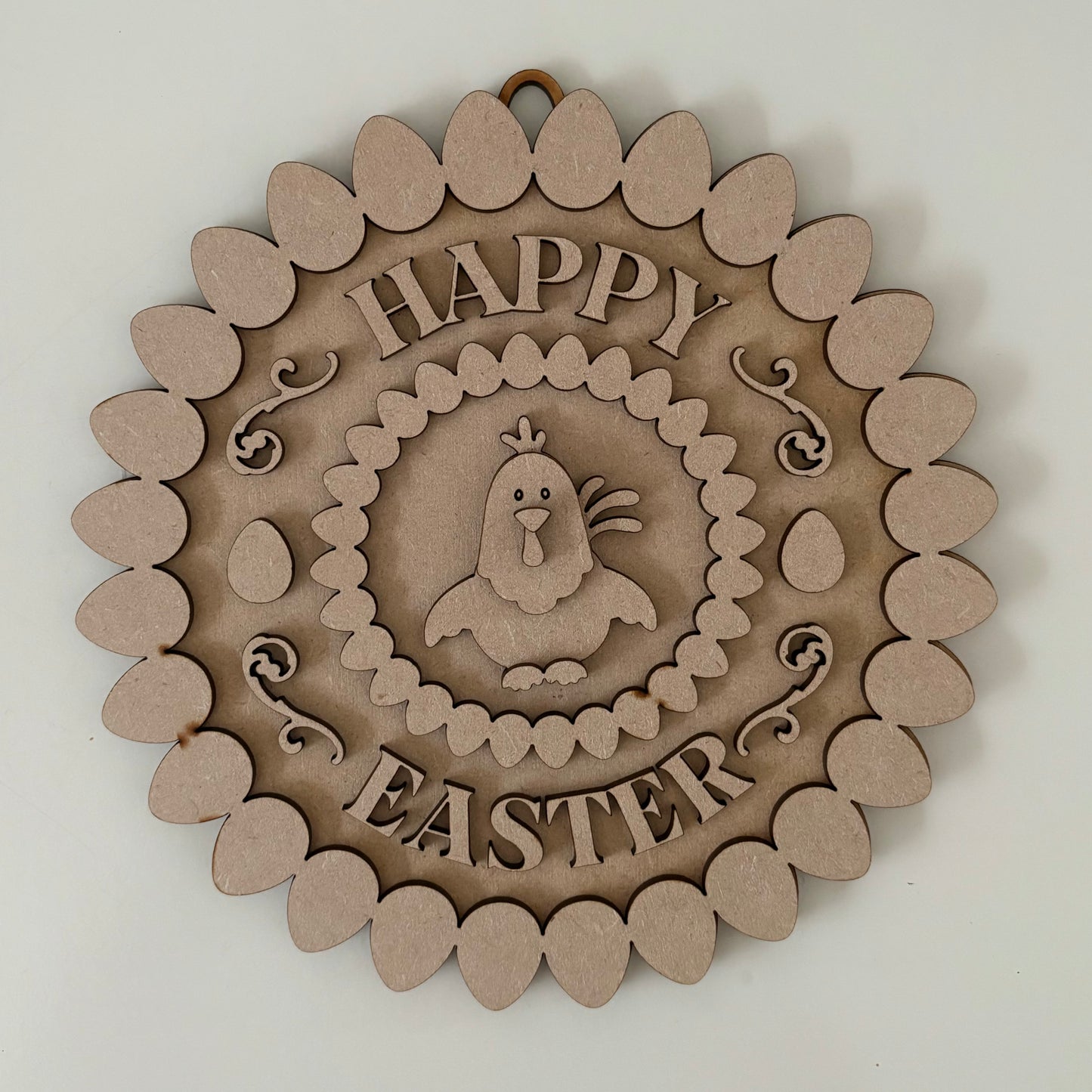 20cm Happy Easter Egg Border - Chicken Sign
