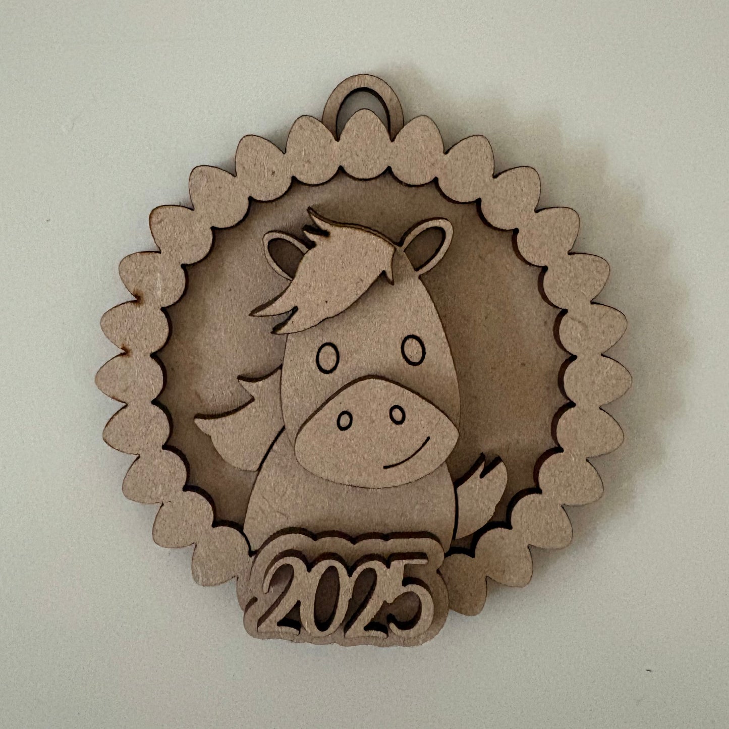 10cm Egg Border - Horse & Year Bauble