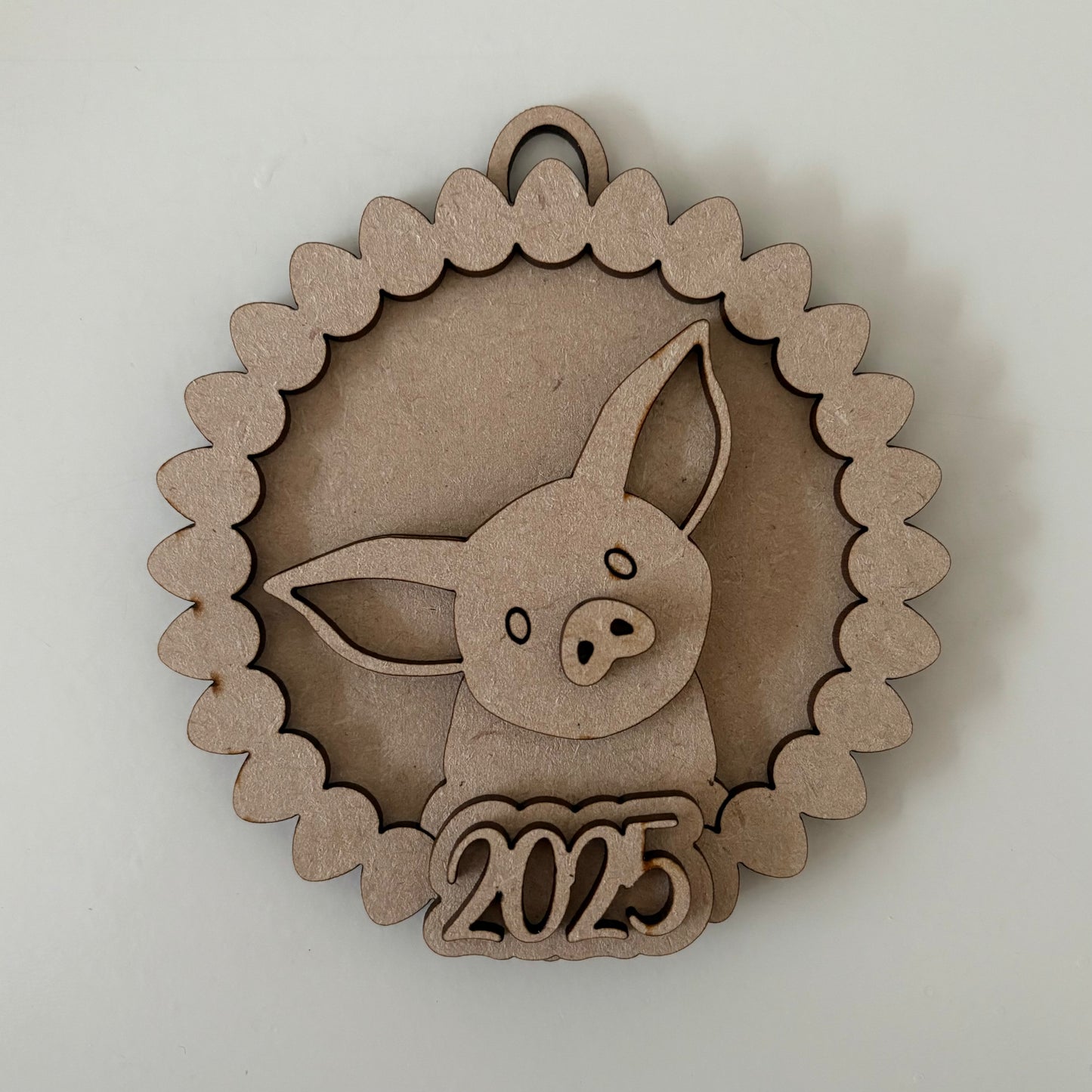 10cm Egg Border - Pig & Year Bauble