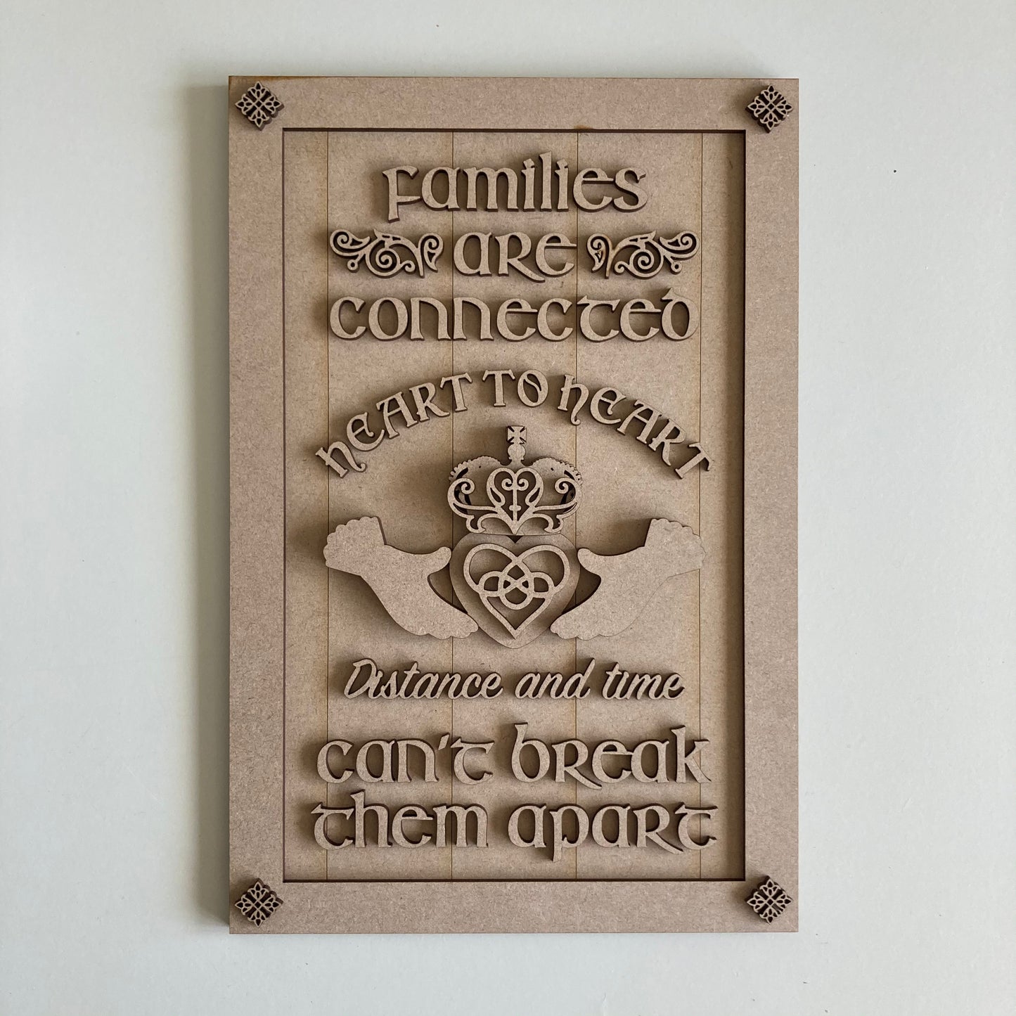 30cm Families Are Connected Heart To Heart Sign