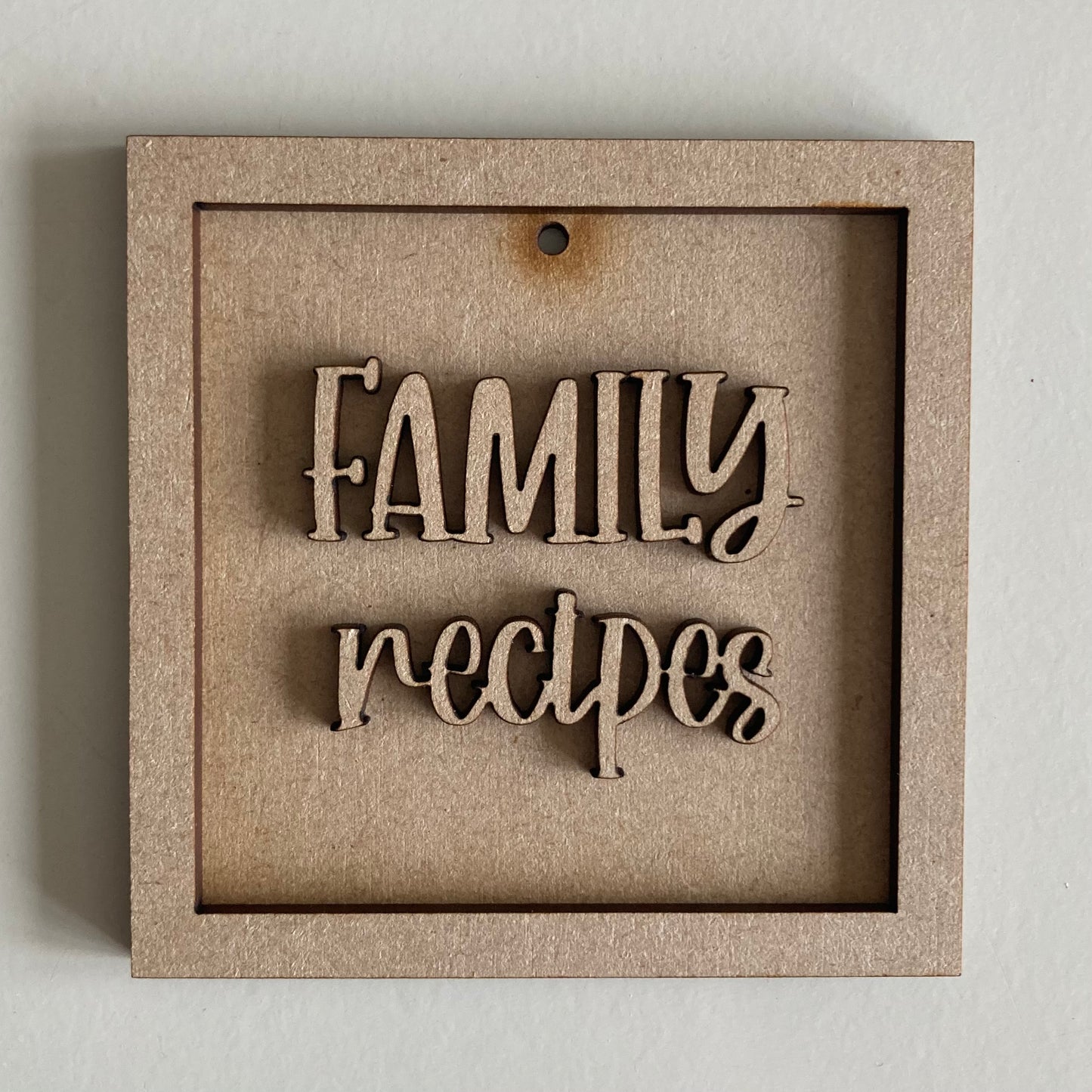 9cm Family Recipes Mini Frame