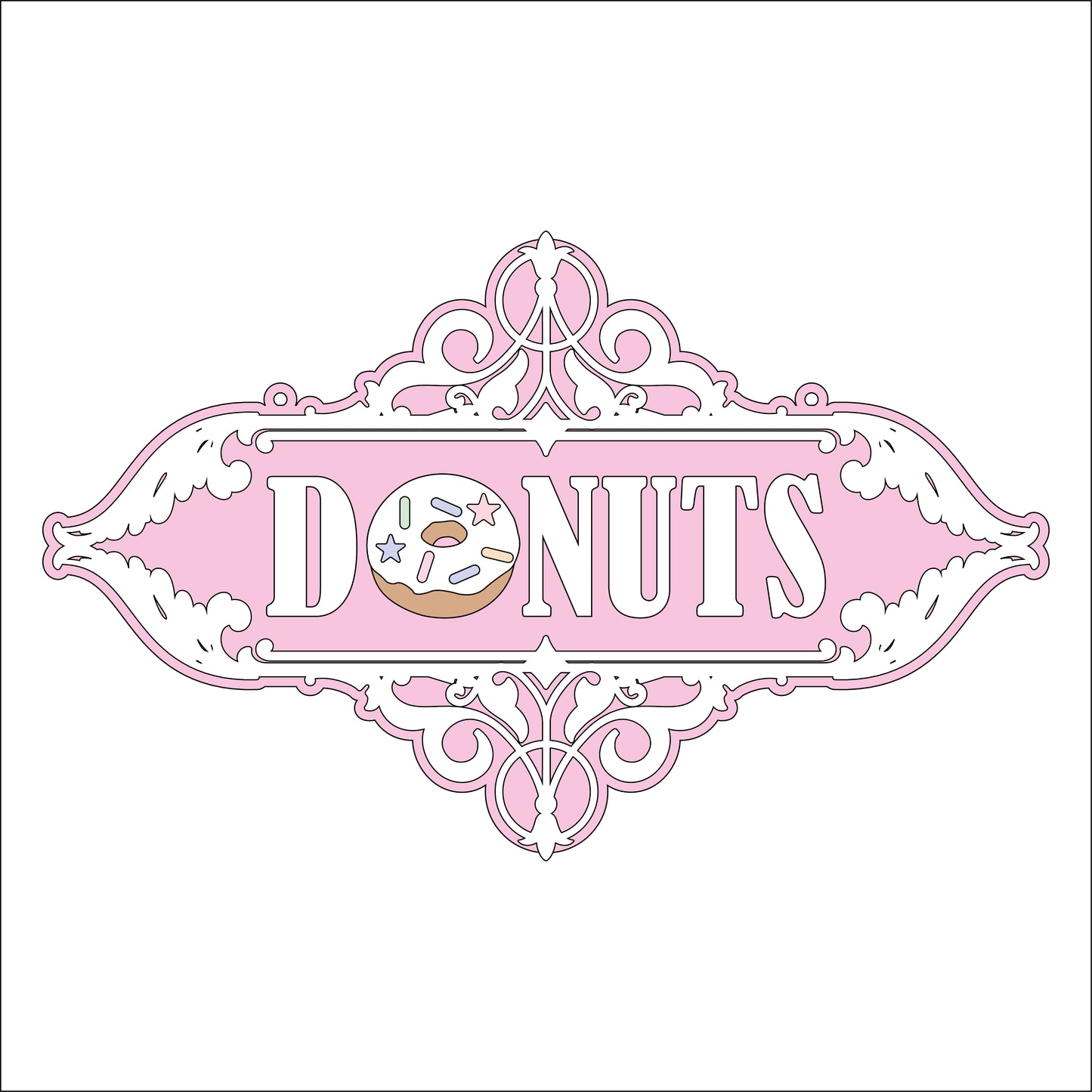 30cm Donuts Fancy Sign