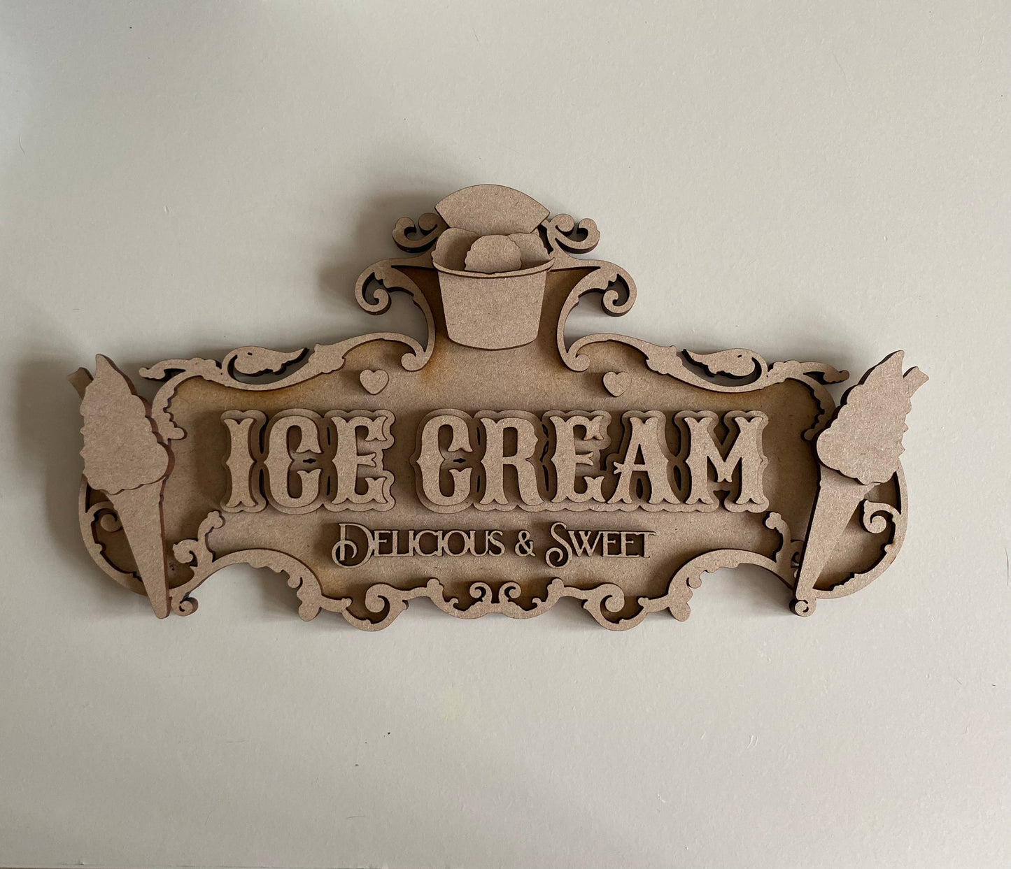 30cm Fancy Ice Cream Sign