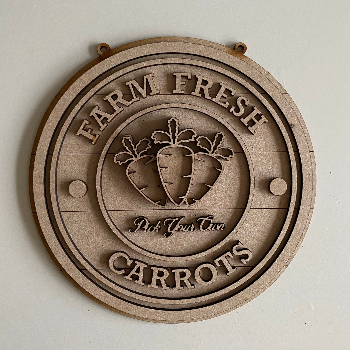 20cm Farm Fresh Carrots Sign