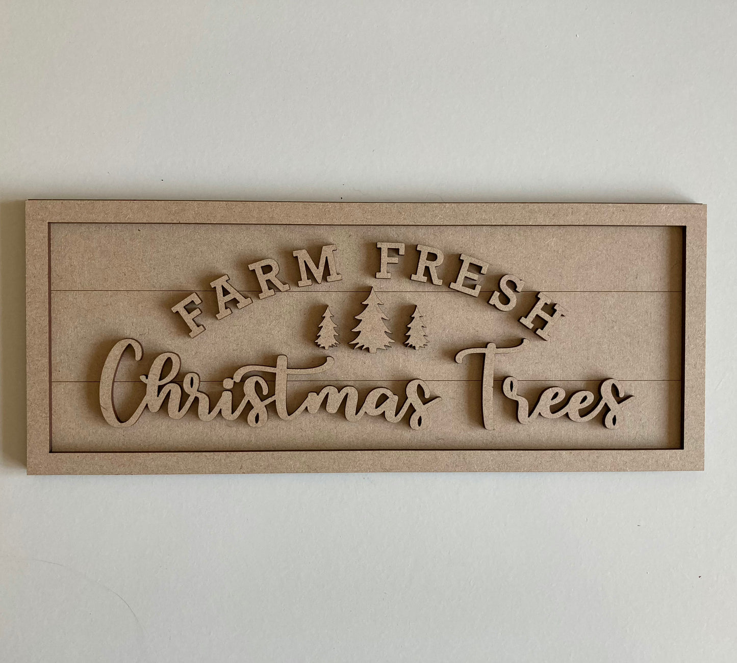 30cm Farm Fresh Christmas Trees Sign