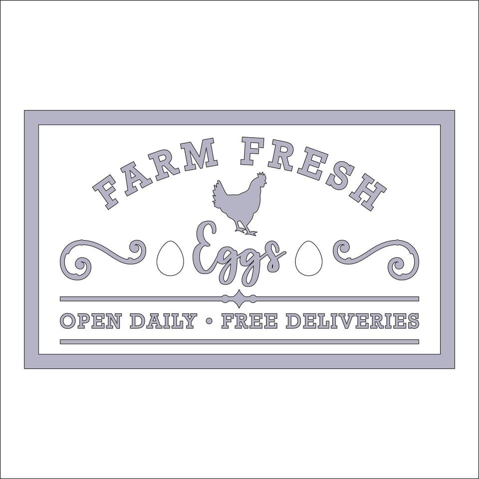 30cm Farm Fresh Eggs Sign
