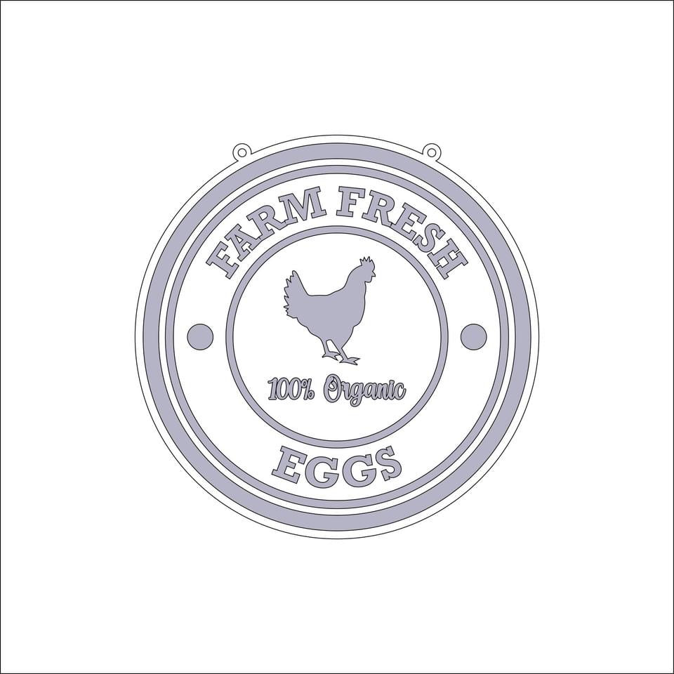 20cm Farm Fresh Eggs Sign