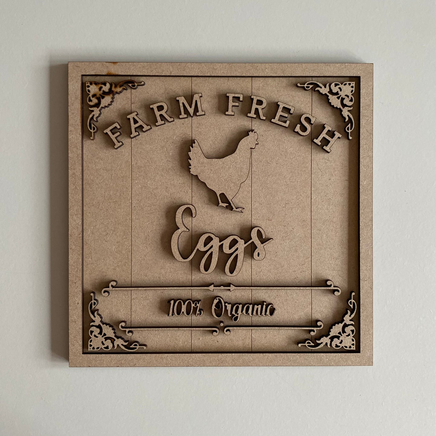 19cm Farm Fresh Eggs Sign