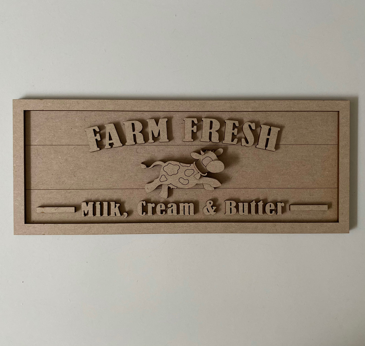 30cm Farm Fresh Milk, Cream & Butter Sign