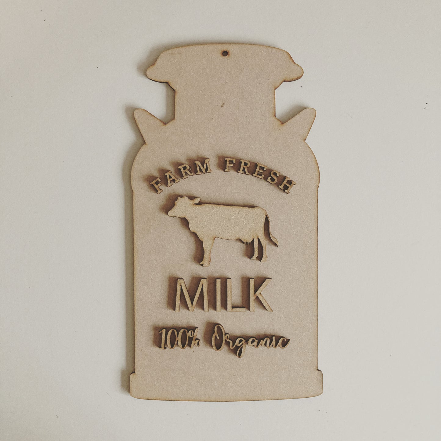 30cm Farm Fresh Milk Churn Sign