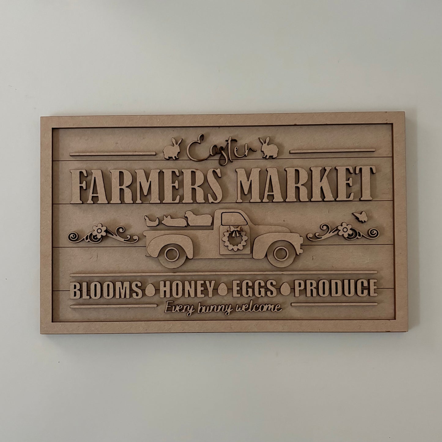 30cm Farmers Market Sign