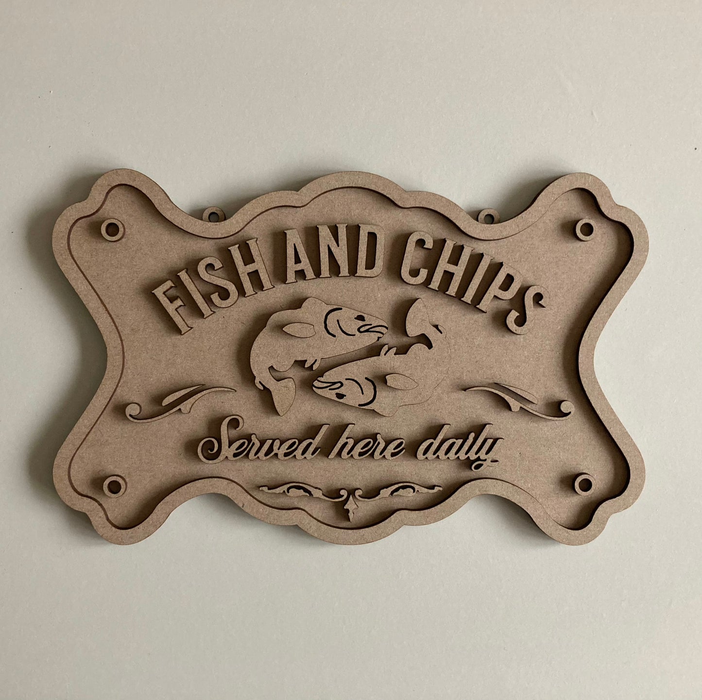 26cm Fish & Chips Sign
