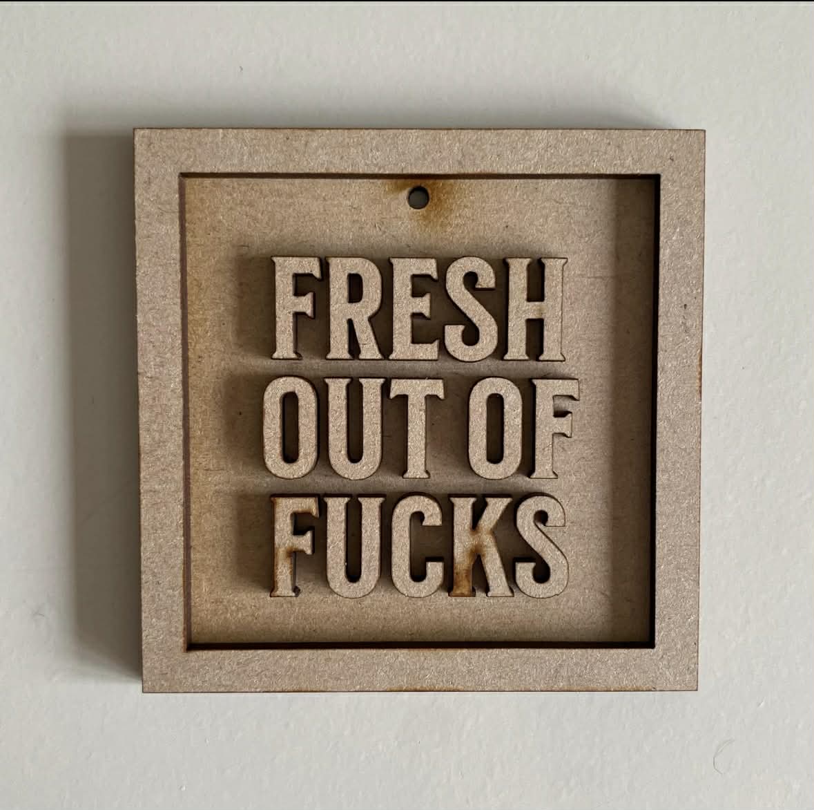9cm Fresh Out Of Fucks Mini Frame