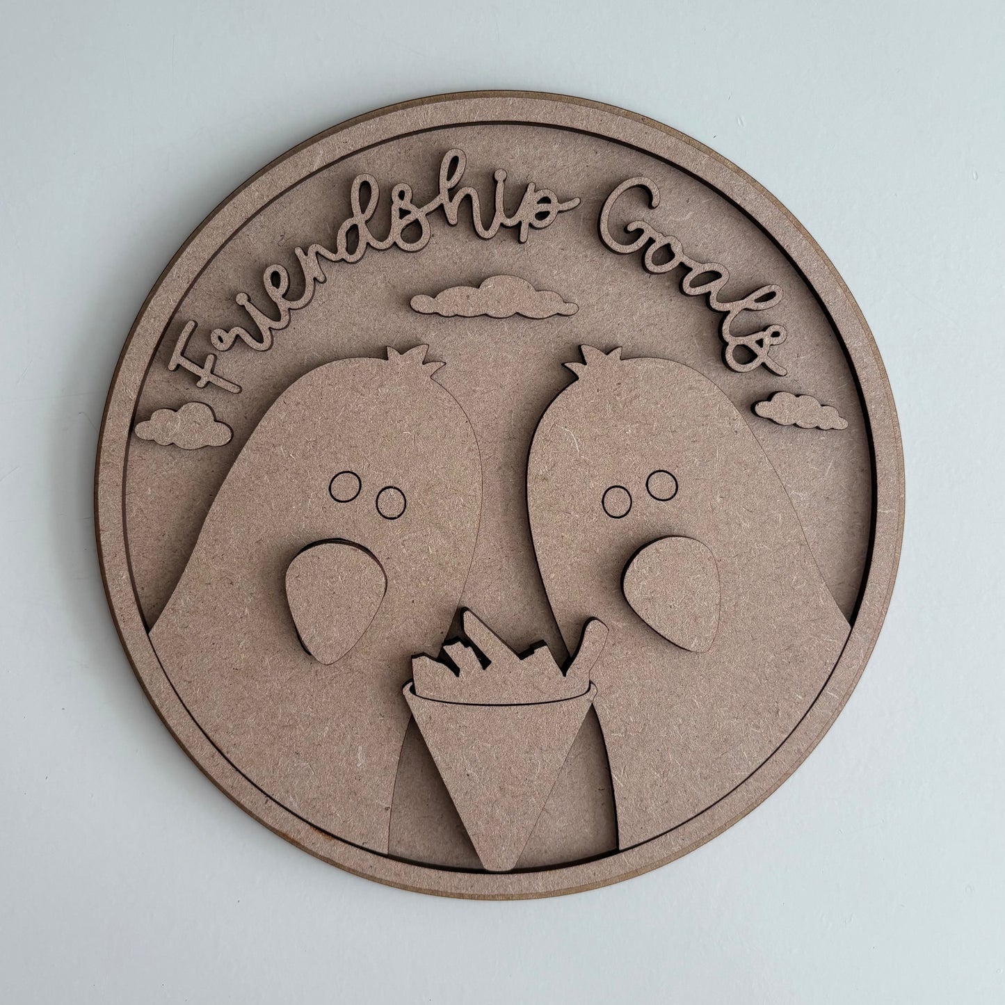 20cm Friendship Goals Seagull Sign