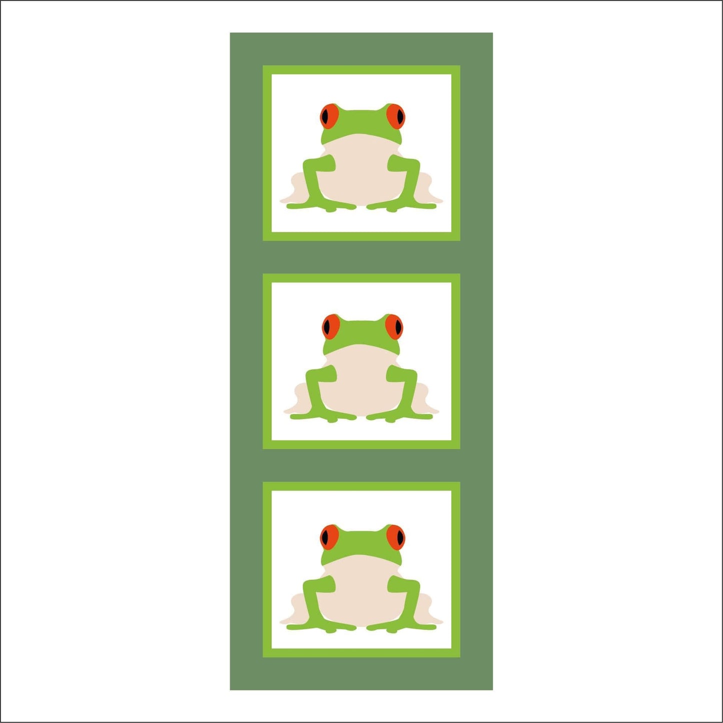 30cm Frog Triple Frame Sign