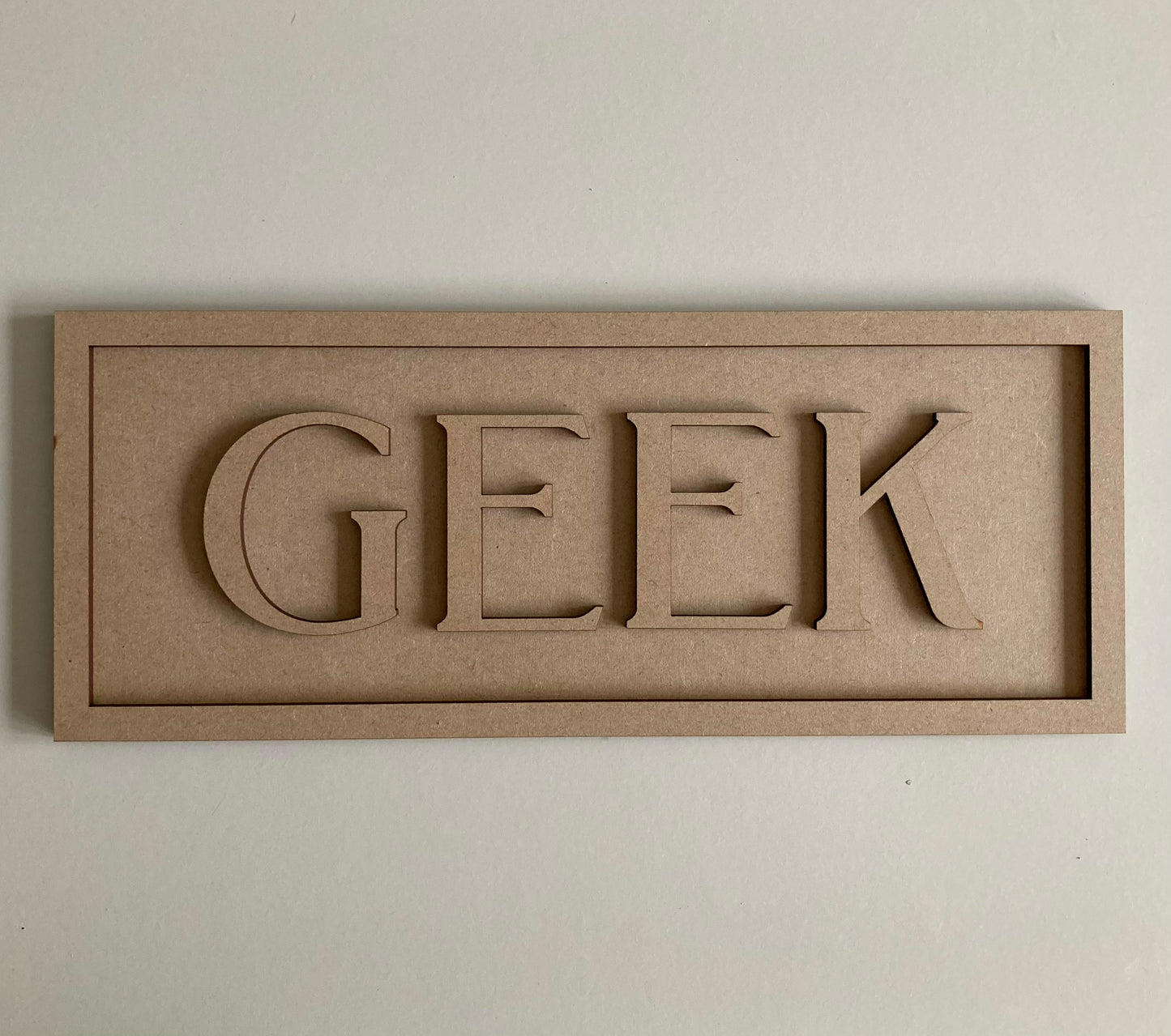 30cm Geek Rectangle Sign