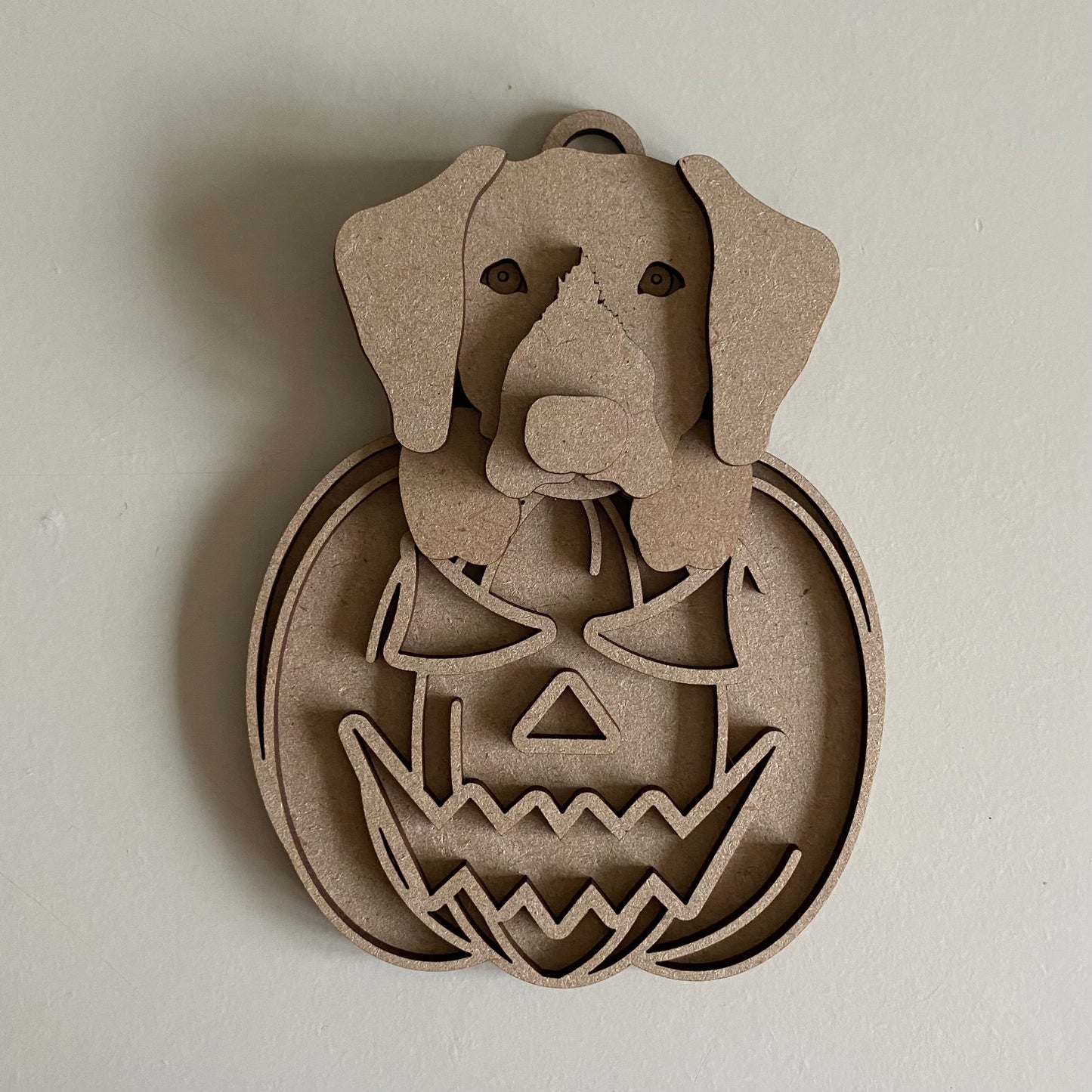15cm German Pointer In Halloween Pumpkin Decoration