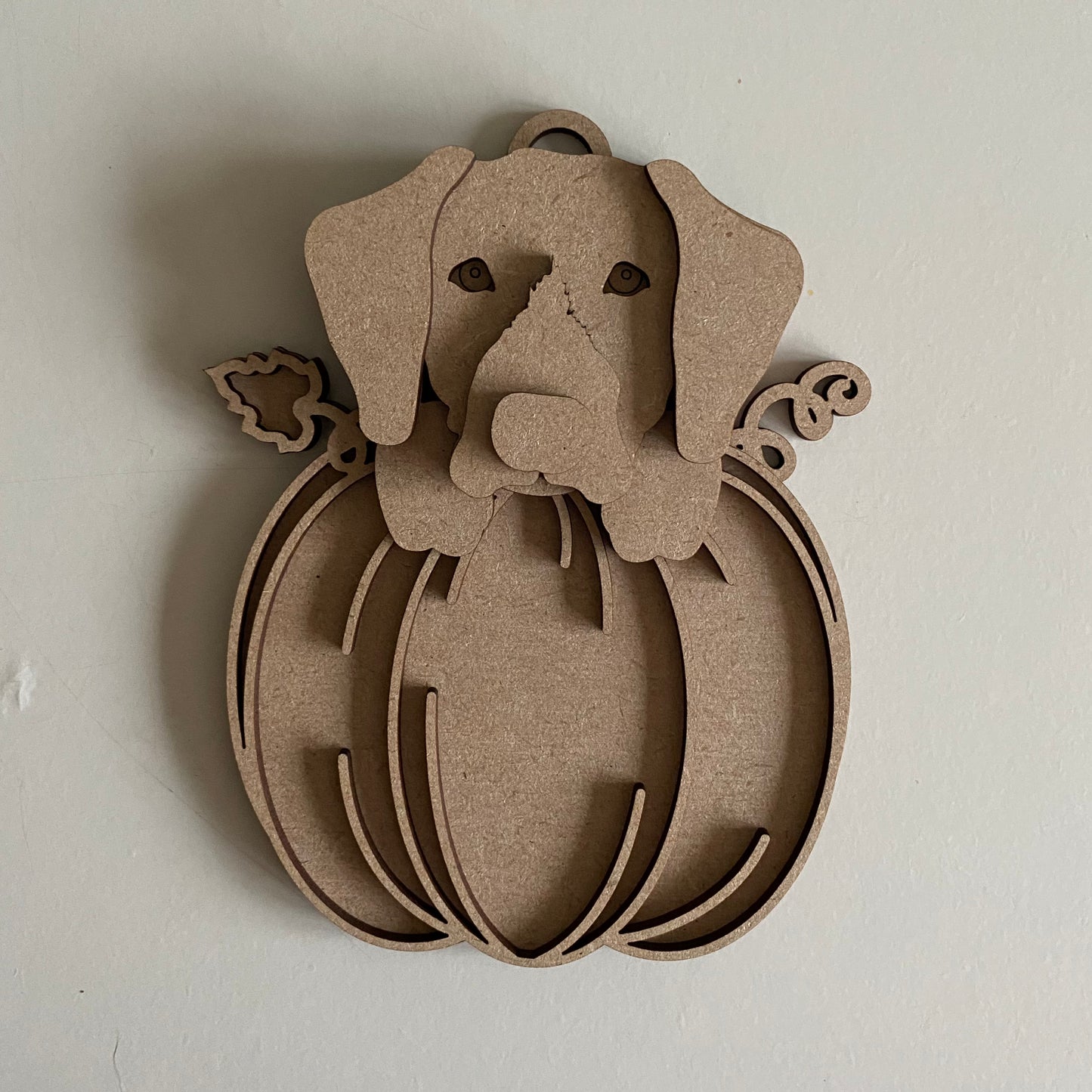 15cm German Pointer In Pumpkin Decoration