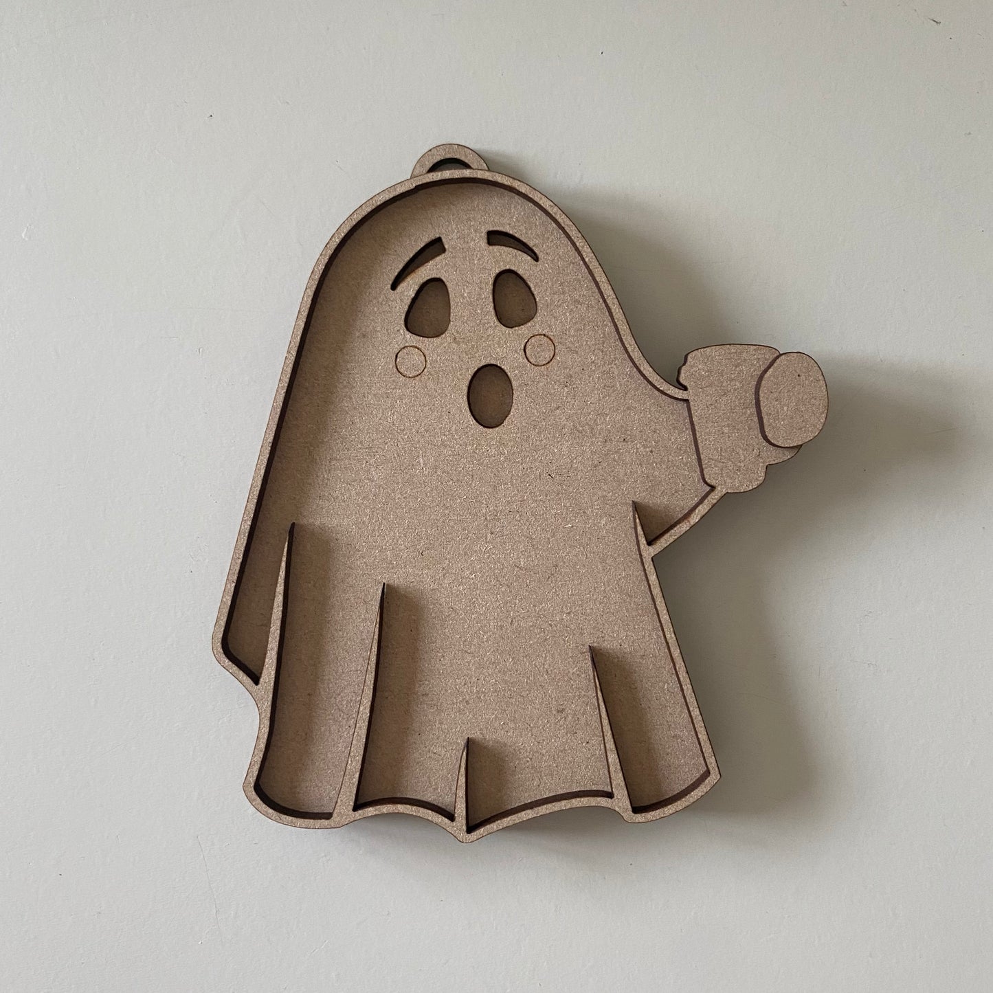 12cm Ghost & Coffee Cup Decoration