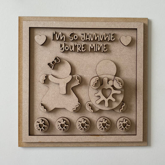 19cm I'm So Jammie You're Mine Gingerbread Sign