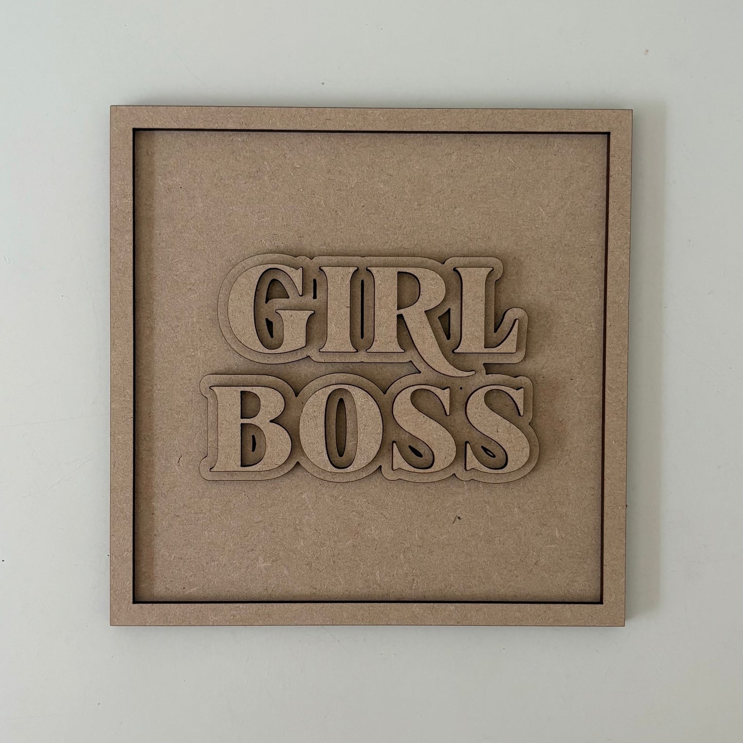 19cm Girl Boss Sign