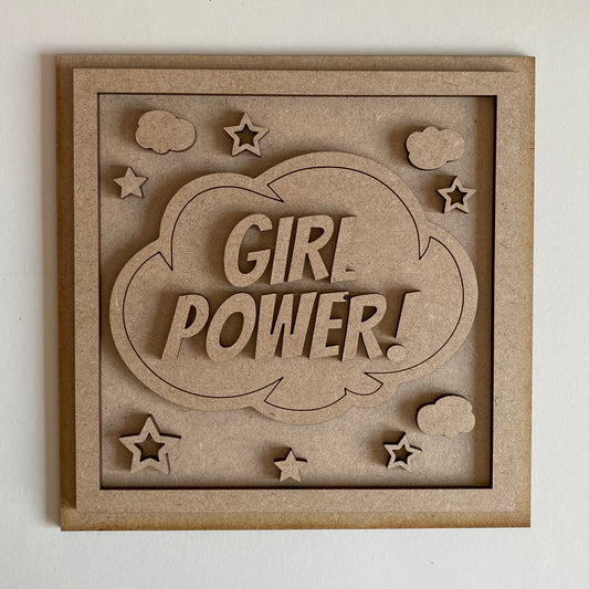 19cm Girl Power Sign