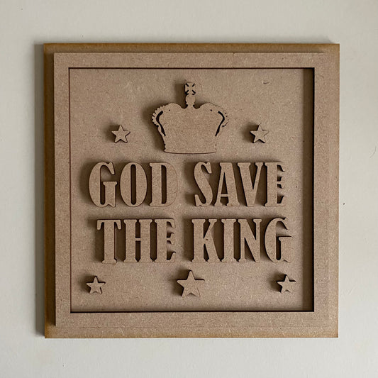19cm God Save The King Sign