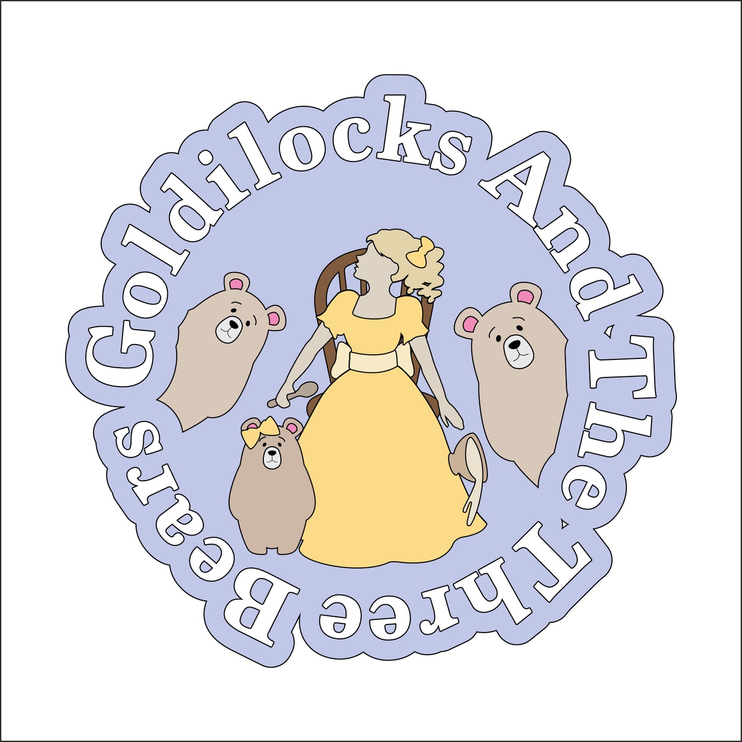 20cm Goldilocks And The Three Bears Sign